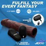 Jock Vibrating Penis Extension with Remote - Dark - Image 4
