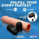 Jock Vibrating Penis Extension with Remote - Light - Image 4