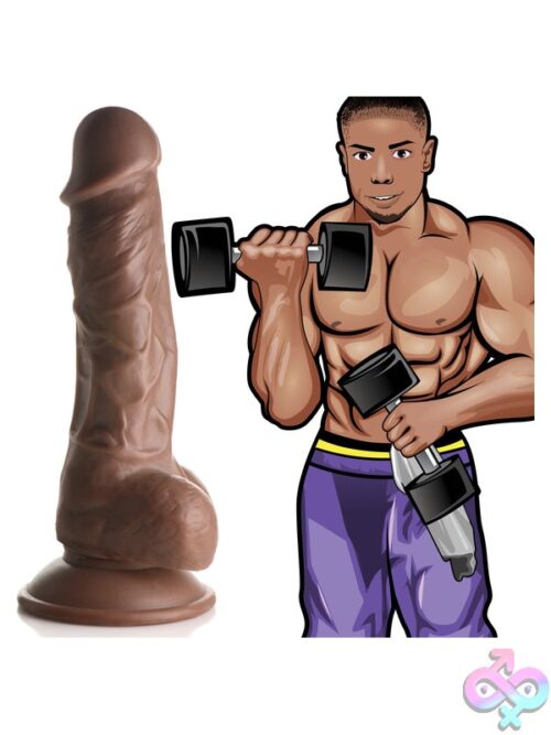 Jock Weightlifting Wesley 7&Quot; Dildo With Balls – Brown - Image 4