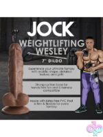 Jock Weightlifting Wesley 7" Dildo With Balls – Brown - Image 5