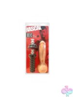 Realistic soft-touch beige silicone dildo kit with suction cup and handle base by Rascal Toys