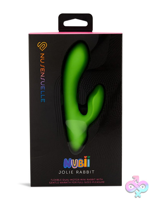 Discreet-Toys-Jolie-Nubii-Warming-Mini-Rabbit-Lime-Green-Nu-Bt-Nu11Lg Lime Green Warming Mini Rabbit Vibrator With Dual Motors By Nu Sensuelle