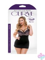 Josephine cutout molded leopard print chemise with cage straps and scoop back by Fantasy Lingerie