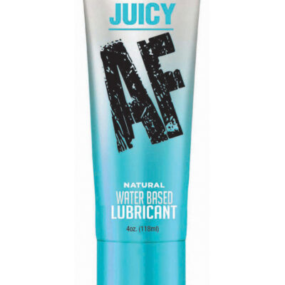 Juicy AF Natural Water Based Lubricant by Little Genie squeeze bottle