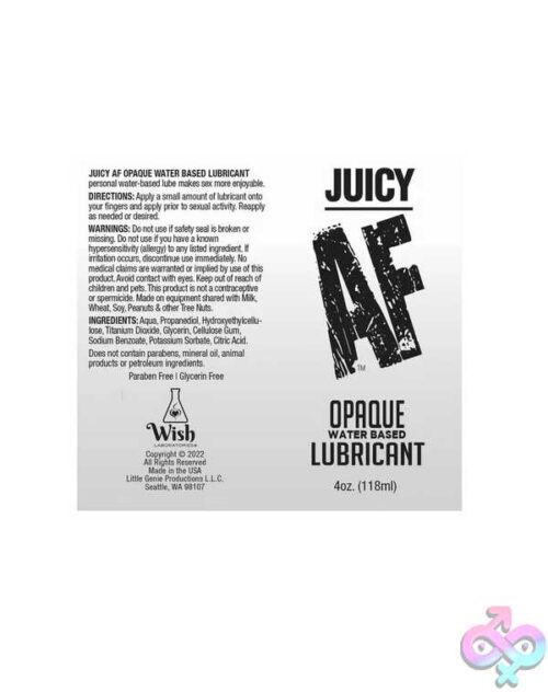 Juicy Af Water-Based Creamy White Opaque Lubricant - 4 Oz - Image 2