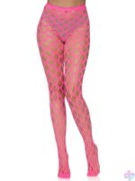 Jumbo Pothole Net Tights - Neon Pink- One Size