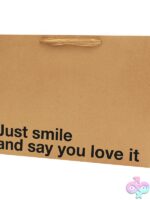 Just Smile And Say You Love It Large Gift Bag – Red - Image 3
