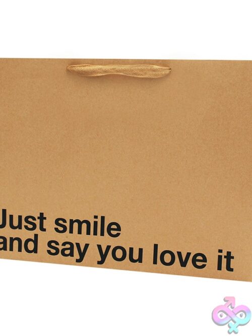 Just Smile And Say You Love It Large Gift Bag – Red - Image 3
