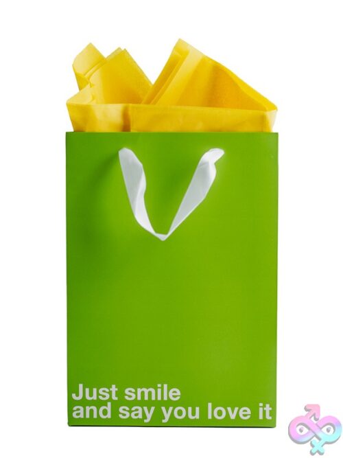 Just Smile &Amp; Say You Love It Snarky Gift Bag – Green - Image 2