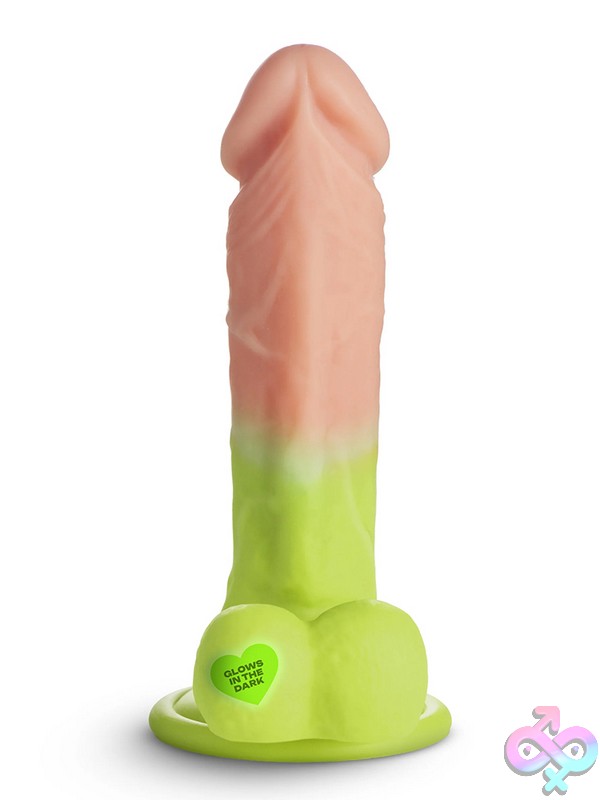 Discreet-Toys-K-Pop-Idols-Reiven-Silicone-Dildo-With-Balls-Nu-Xr-Ai013 Green Silicone Dildo With Balls K-Pop Idols Reiven By Xr Brands