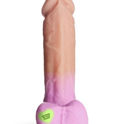 silicone dildo with balls K-Pop Idols Taeon by XR Brands in pink