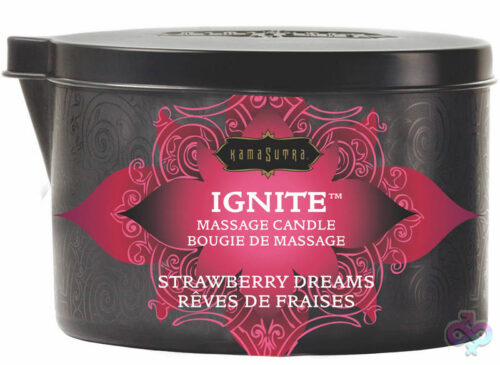Kama Sutra Sex Toys - Ignite Strawberry Dreams Massage Candle - 6 Oz.
