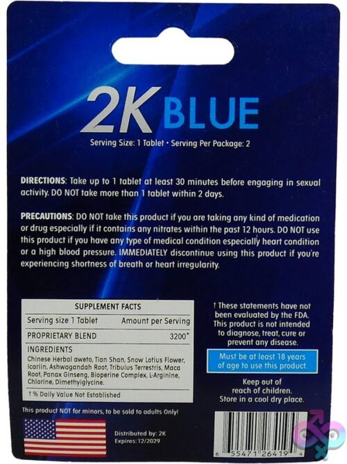 Kangaroo 2K Blue 2-Pill Supplement – 30-Count Display - Image 3
