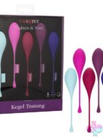 Five-piece progressive kegel training set in pink silicone by California Exotic Novelties