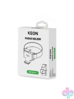 Black hands-free phone holder accessory for the Keon Automatic Masturbator by Kiiroo