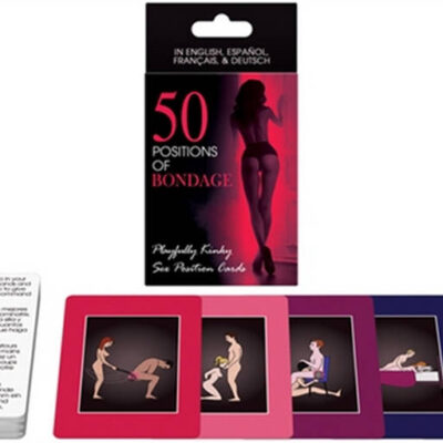 50 Positions of Bondage card game by Kheper Games — illustrated bondage position cards with game rules