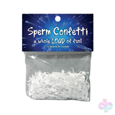 Sperm Confetti 15 Grams by Kheper Games — white sperm-shaped bachelorette party novelty