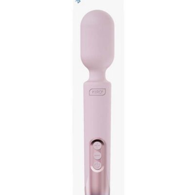 Kiiroo ProWand pink silicone wand vibrator with LED light display by Kiiroo