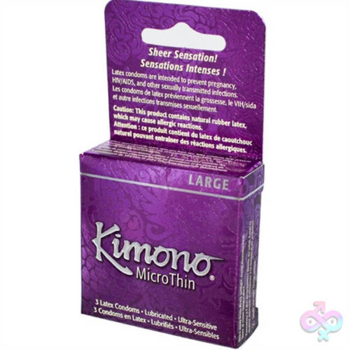 Kimono Condoms Sex Toys - Kimono Microthin Large - 3 Pack