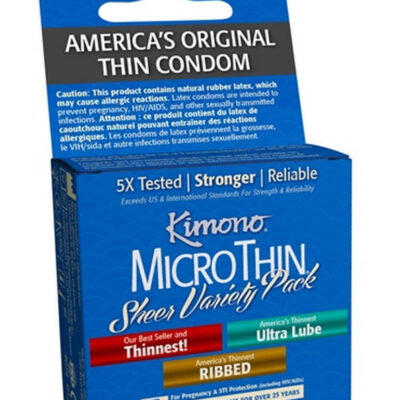 Kimono Microthin Sheer Variety Pack 3-pack by Kimono Condoms ultra-thin latex condoms
