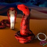 King Cobra Keychain - Red - Image 4