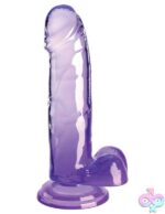 King Cock Clear 7 Inch With Balls - Purple - Image 2