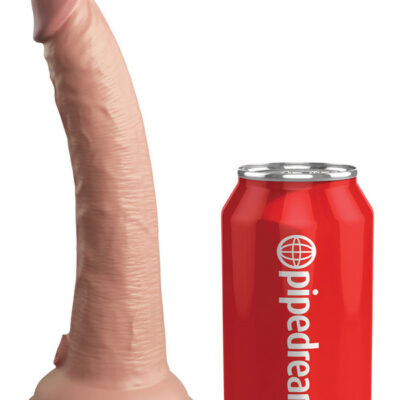 King Cock Elite 7 Inch Vibrating Silicone Dual Density Cock With Remote Light by Pipedream