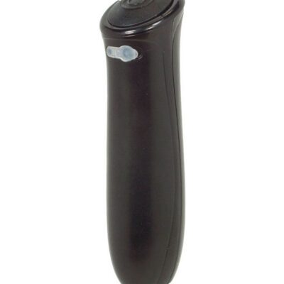 Sleek black rechargeable bullet vibrator with 10 vibration modes by Closet Collection