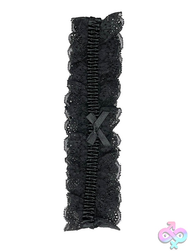 Discreet-Toys-Lace-Garter-Black-O-S-Nu-Pop-117-Blk-Os Black Lace Garter With Bow Detail By Popsi Lingerie