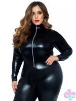 Lame Zipper Front Catsuit - Image 5