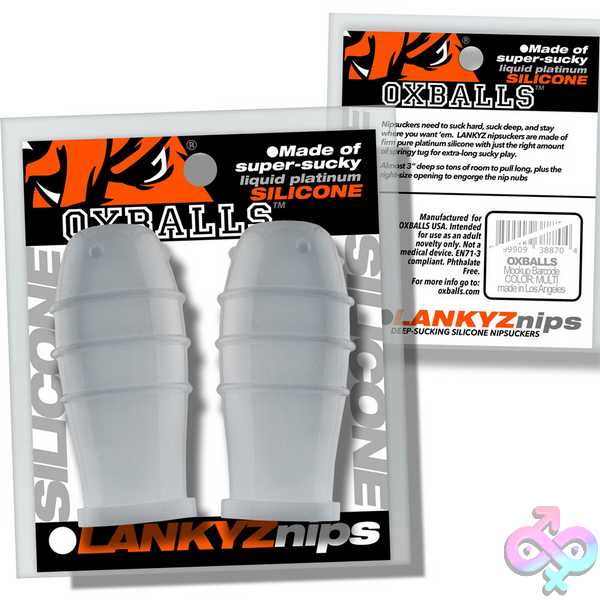 Discreet-Toys-Lankyz-Silicone-Nipsuckers-Clear-Silicone-Ox-3211-Clr Lankyz Silicone Nipsuckers - Clear Silicone - Image 1