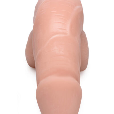 Large Bulge Packer Dildo Light by XR Brands — realistic phthalate-free TPE packer in beige