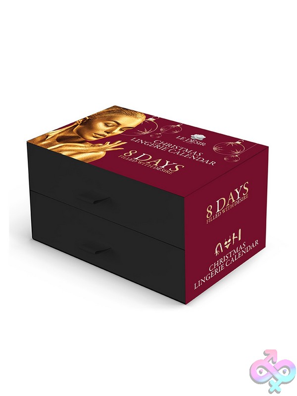 Discreet-Toys-Le-Desir-Sexy-Lingerie-Calender-Nu-St-Descal001 Gold Le Desir 8-Piece Lingerie And Vibrating Toy Gift Set By Shots Toys