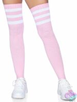 3 Stripes Athletic Ribbed Thigh Highs - Image 9
