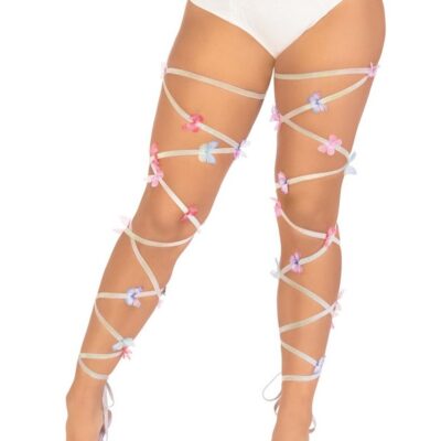 Iridescent Glitter Butterfly Leg Wraps by Leg Avenue