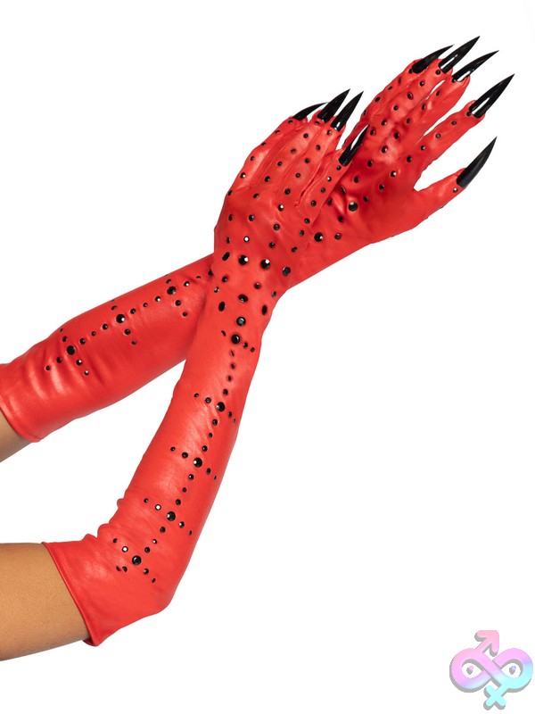Discreet-Toys-Leg-Avenue-Costume-2766_01_012 Rhinestone Demon Claw Gloves By Leg Avenue — Bold Lingerie Accessory Gloves