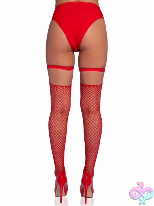 Dual Strap Iridescent Studded Thigh High Garter Suspender Mini Hearts