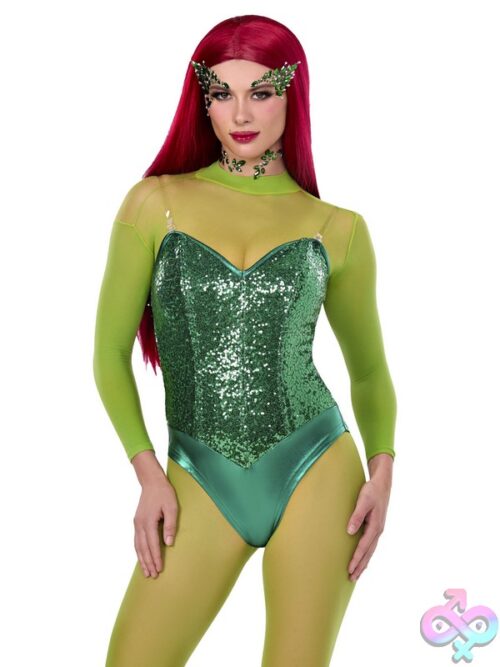 2 Piece Sequin Boned Snap Crotch Bodysuit Detachable Clear Straps
