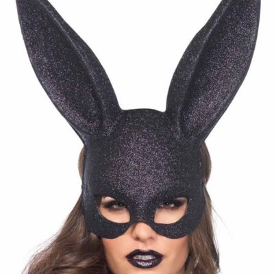 Glitter Masquerade Rabbit Mask by Leg Avenue — rabbit mask for costume and intimate play