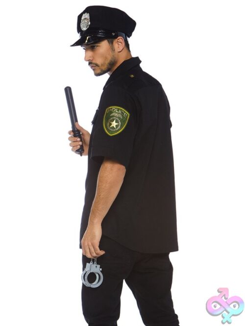 Mens 4 Pc Cuff Em Cop Costume