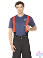 Mens 3 Pc Fire Captain Costume