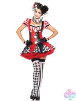 3 Piece Harlequin Clown Costume