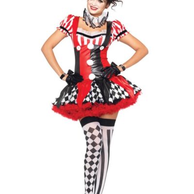 3 Piece Harlequin Clown Costume