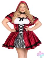 Plus Size 2 Pc Gothic Red Riding Hood Costume