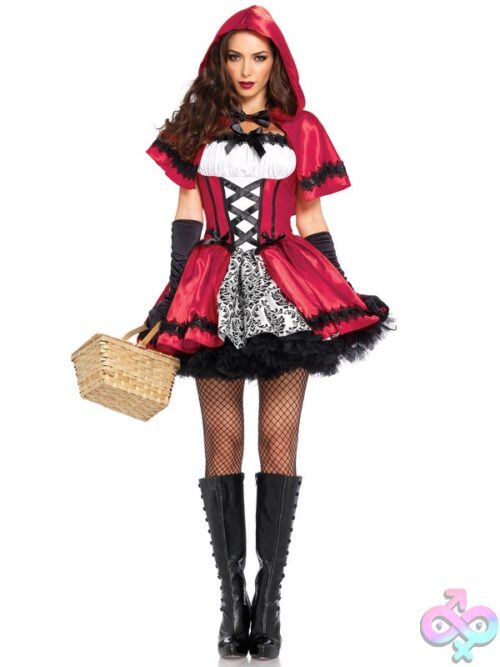 2 Piece Gothic Red Riding Hood Costume