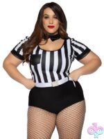Plus Size 3 Pc No Rules Referee Costume by Leg Avenue