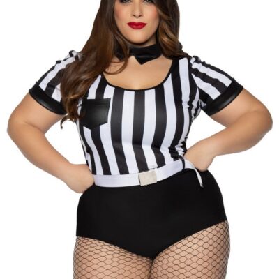 Plus Size 3 Pc No Rules Referee Costume by Leg Avenue