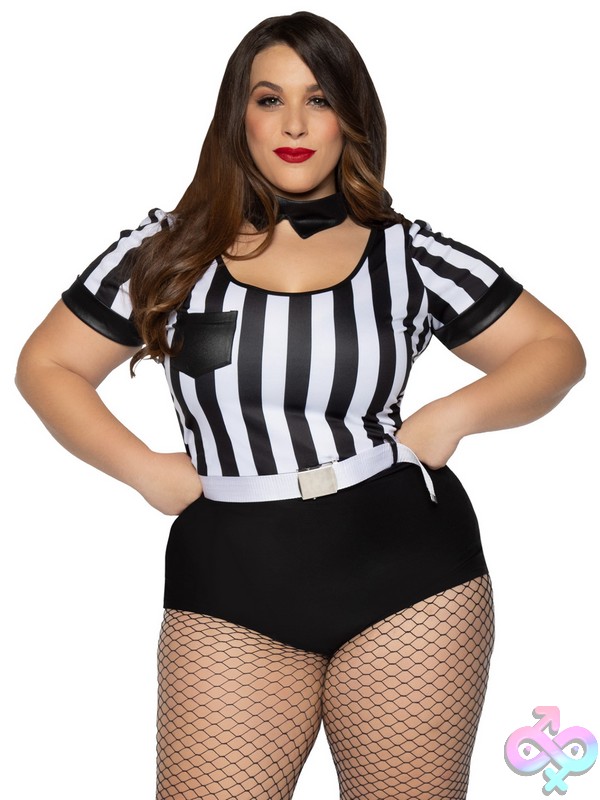 Discreet-Toys-Leg-Avenue-Costume-85436X_001_007 Plus Size 3 Pc No Rules Referee Costume By Leg Avenue