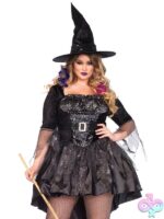 Plus Size PC Black Magic Mistress Costume by Leg Avenue in black