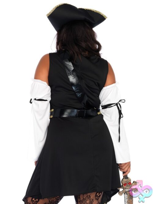 Plus Size 4 Pc Black Sea Buccaneer Costume